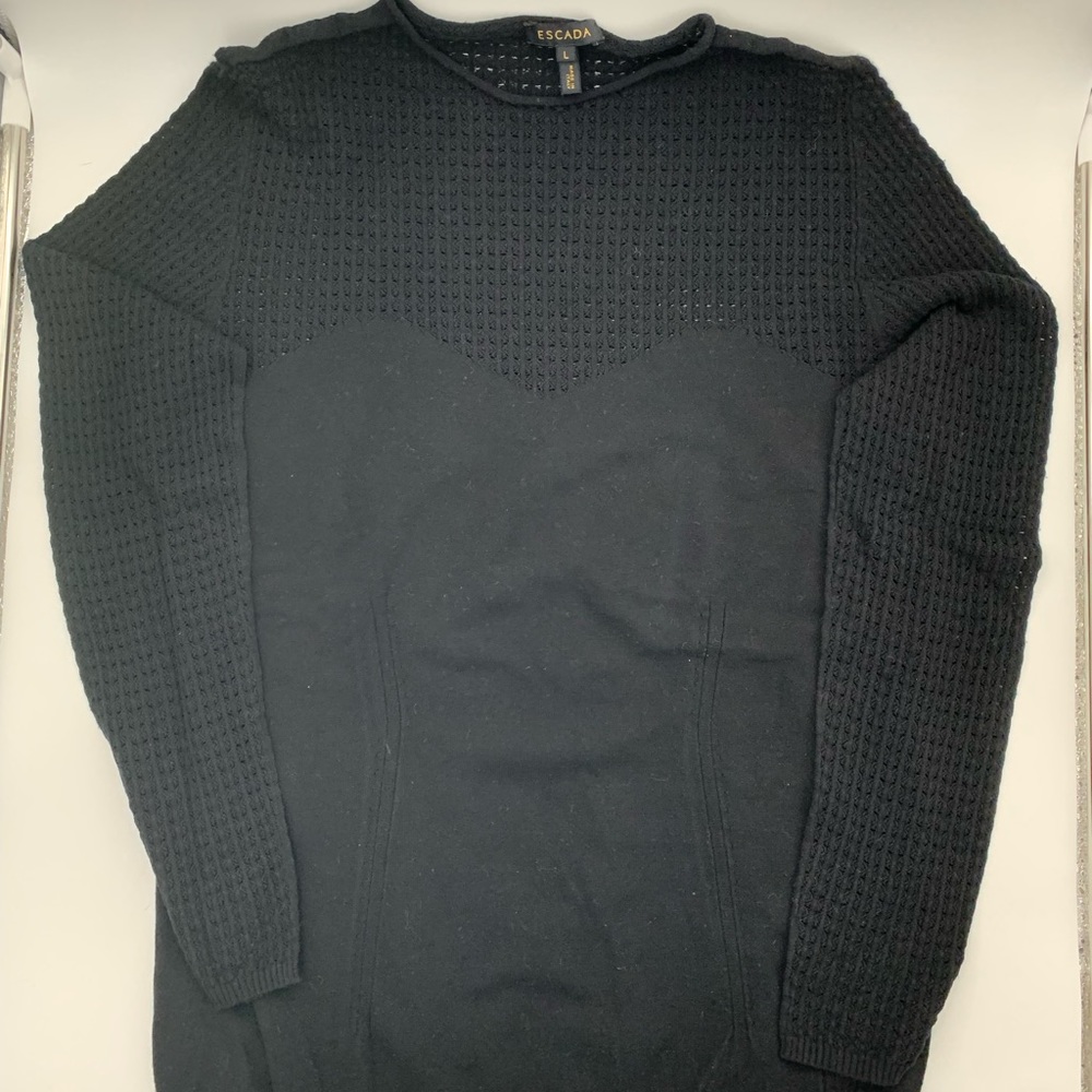 Escada Textured Black Sweater